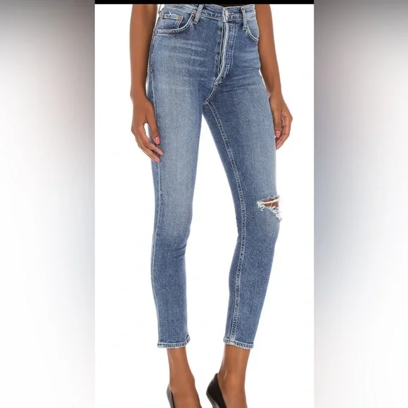 Agolde Nico High Rise Slim in Shoreline, size 31 - Picture 2 of 11